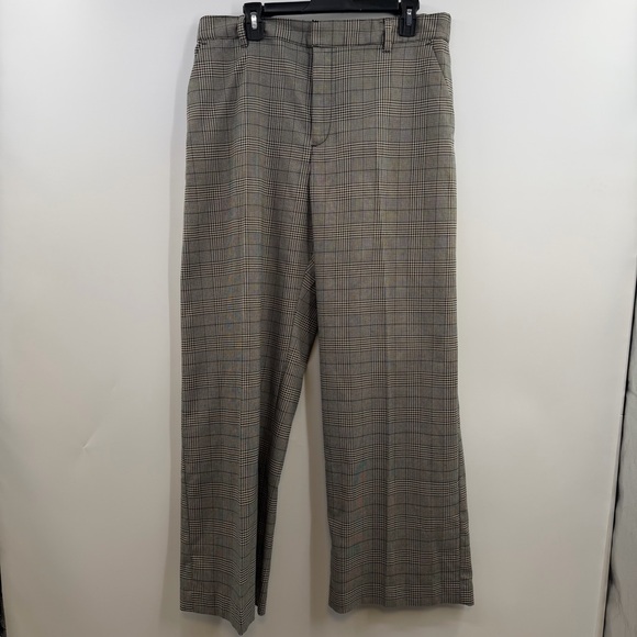 GAP Pants - Gap Easy Trousers in black plaid wide leg womens size 14 academia preppy classic